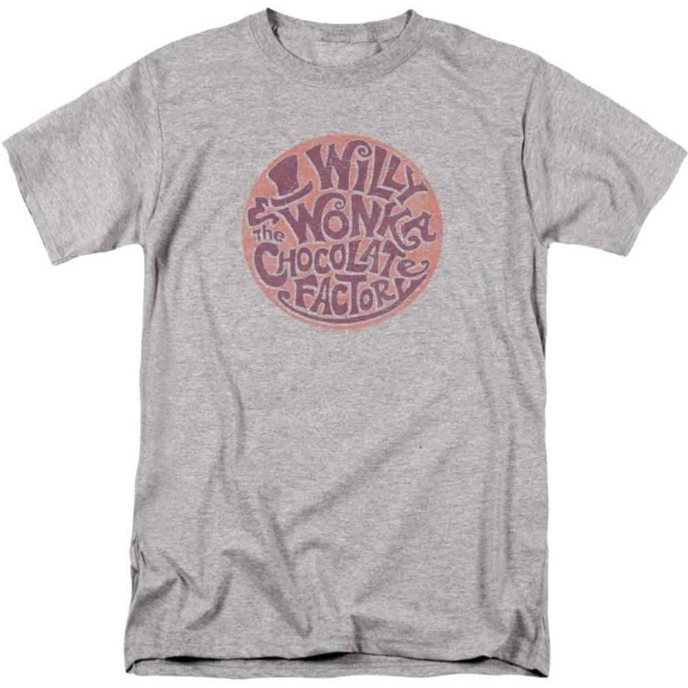 Willy Wonka Chocolate Factory Circle  Retro Movie Graphic T-Shirt
